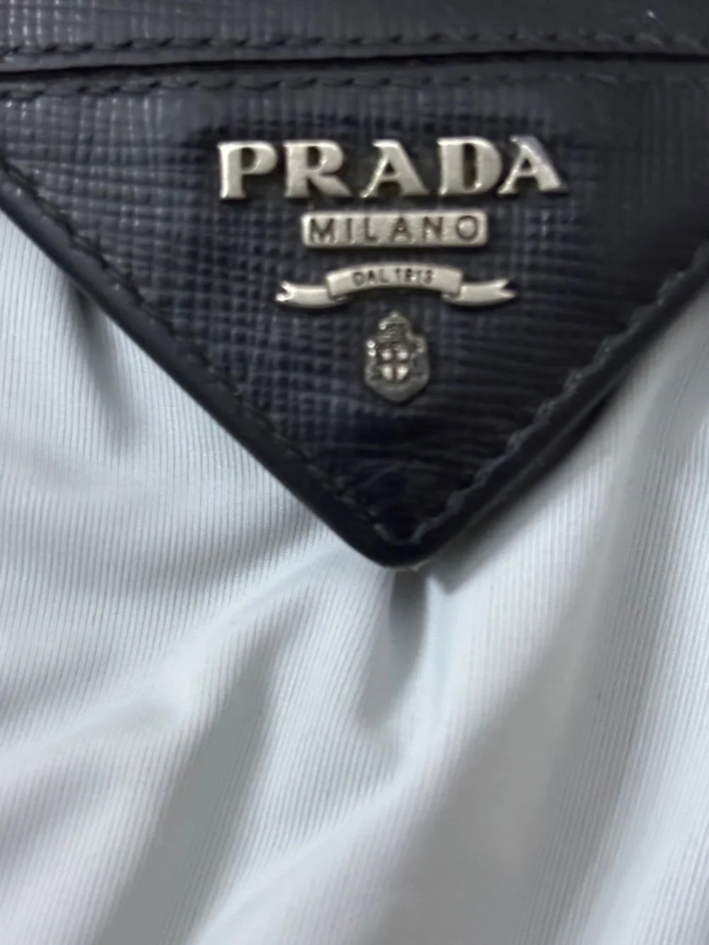 Authentic Prada Black Saffiano Leather Money Clip Card Holder